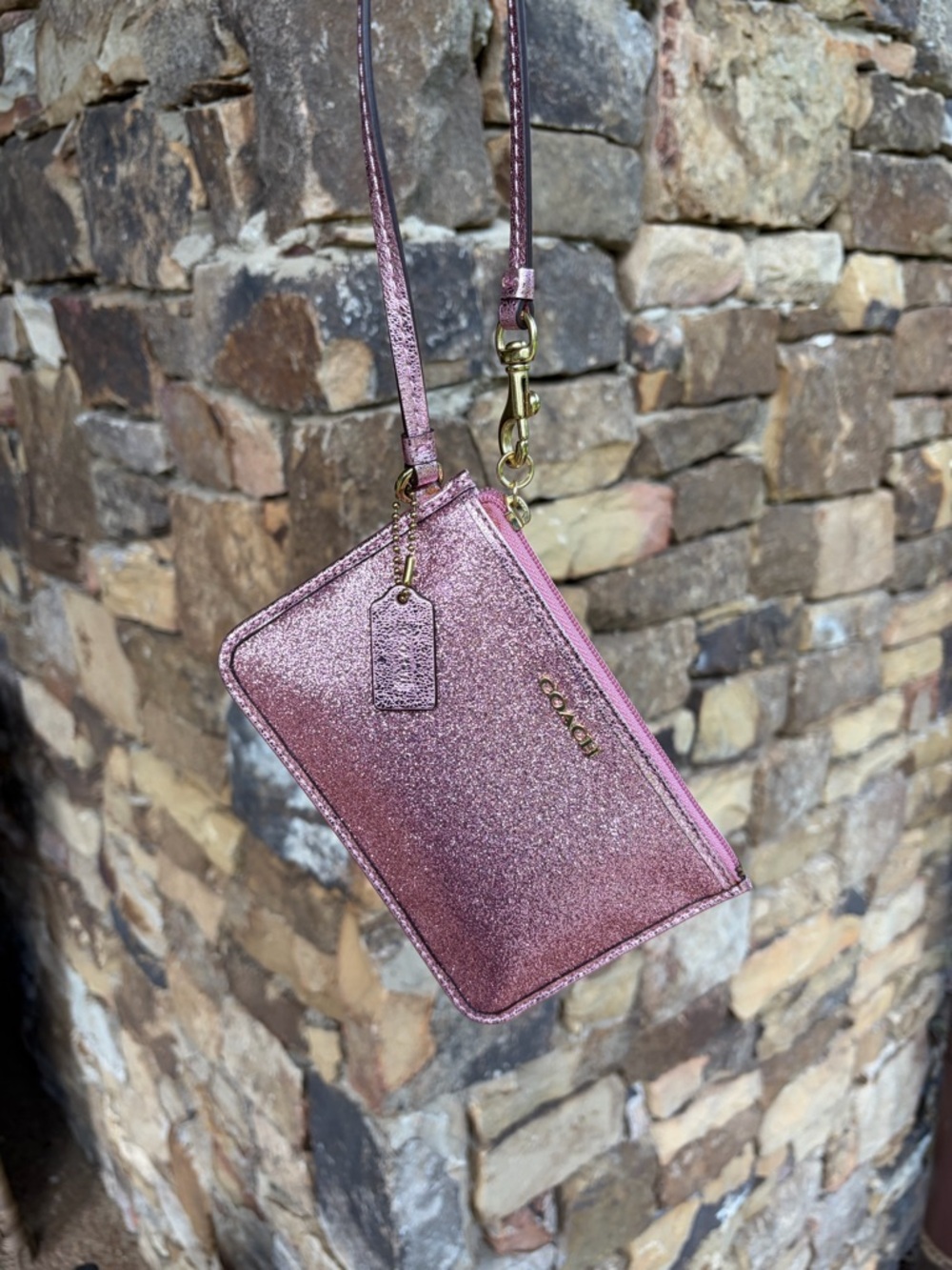 Coach Pink Glitter Wristlet - Picture 13 of 14